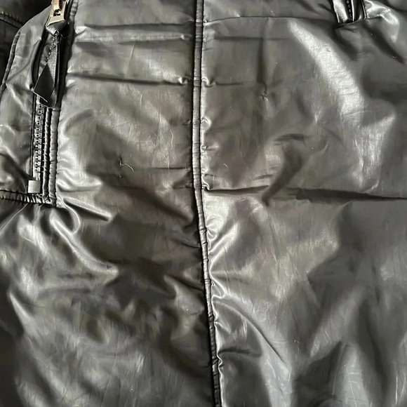 LE CHATEAU Black Puffer Coat  and Beige Fur Oversized Hoodie, Size XS/S - Picture 12 of 16